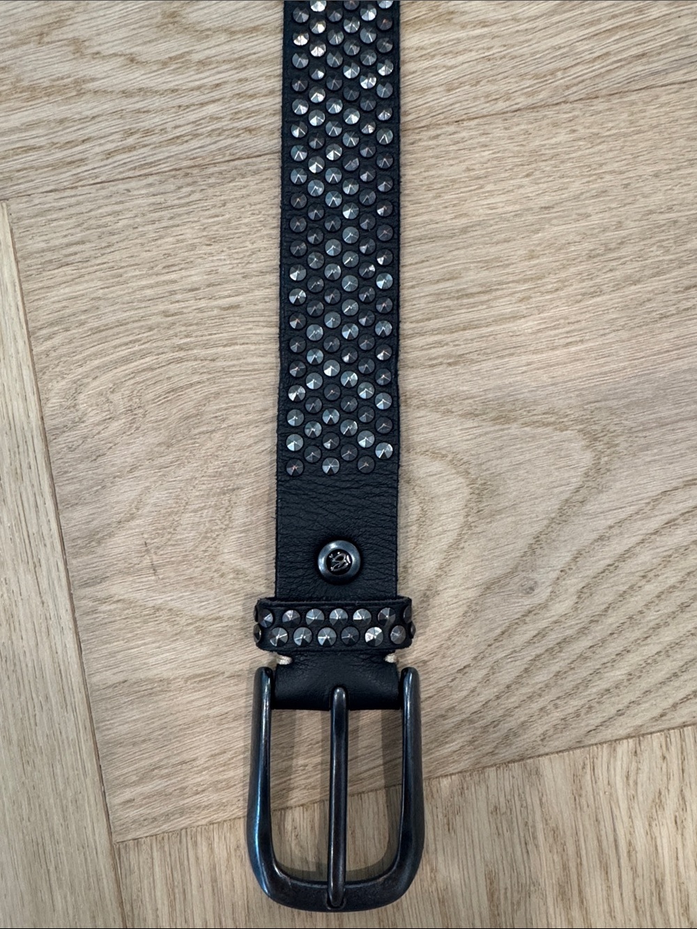 B. Belt Black Studded Leather Belt